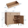 Sideboard Buffet Cabinet with Storage, Coffee Bar Cabinet with Drawers & Doors for Kitchen, Dining & Living Room - 3 of 4