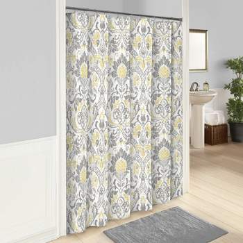 Rayna Printed Shower Curtain Gray - Marble Hill