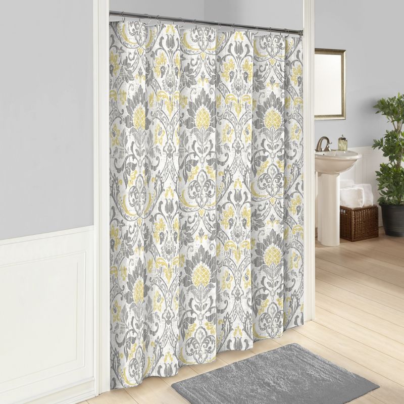 Rayna Printed Shower Curtain Gray - Marble Hill, 1 of 4