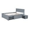 TIRAMISUBEST Twin/Full Size Platform Bed with 1 Storage Drawer and 2 Shelves, Modern Bed Frame with Underneath Storage - 4 of 4