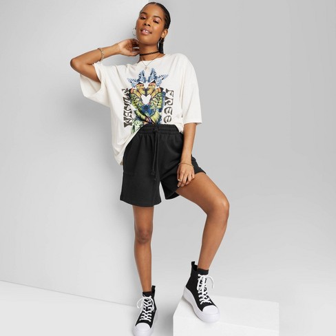 Women's High-rise Fleece Bermuda Shorts - Wild Fable™ : Target