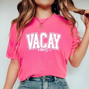 Simply Sage Market Varsity Vacay Vibes Garment Dyed Tee - 1 of 4