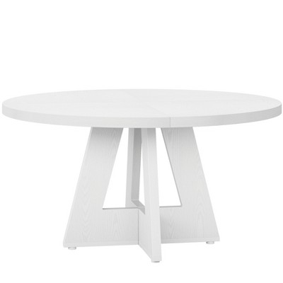 Maliang 47" Round Farmhouse Dining Table for 4 People