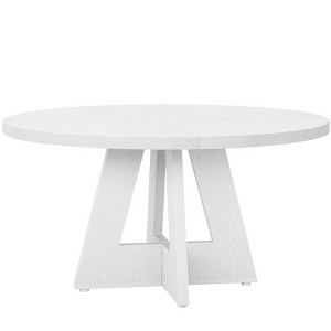 Maliang 47" Round Farmhouse Dining Table for 4 People - 1 of 4