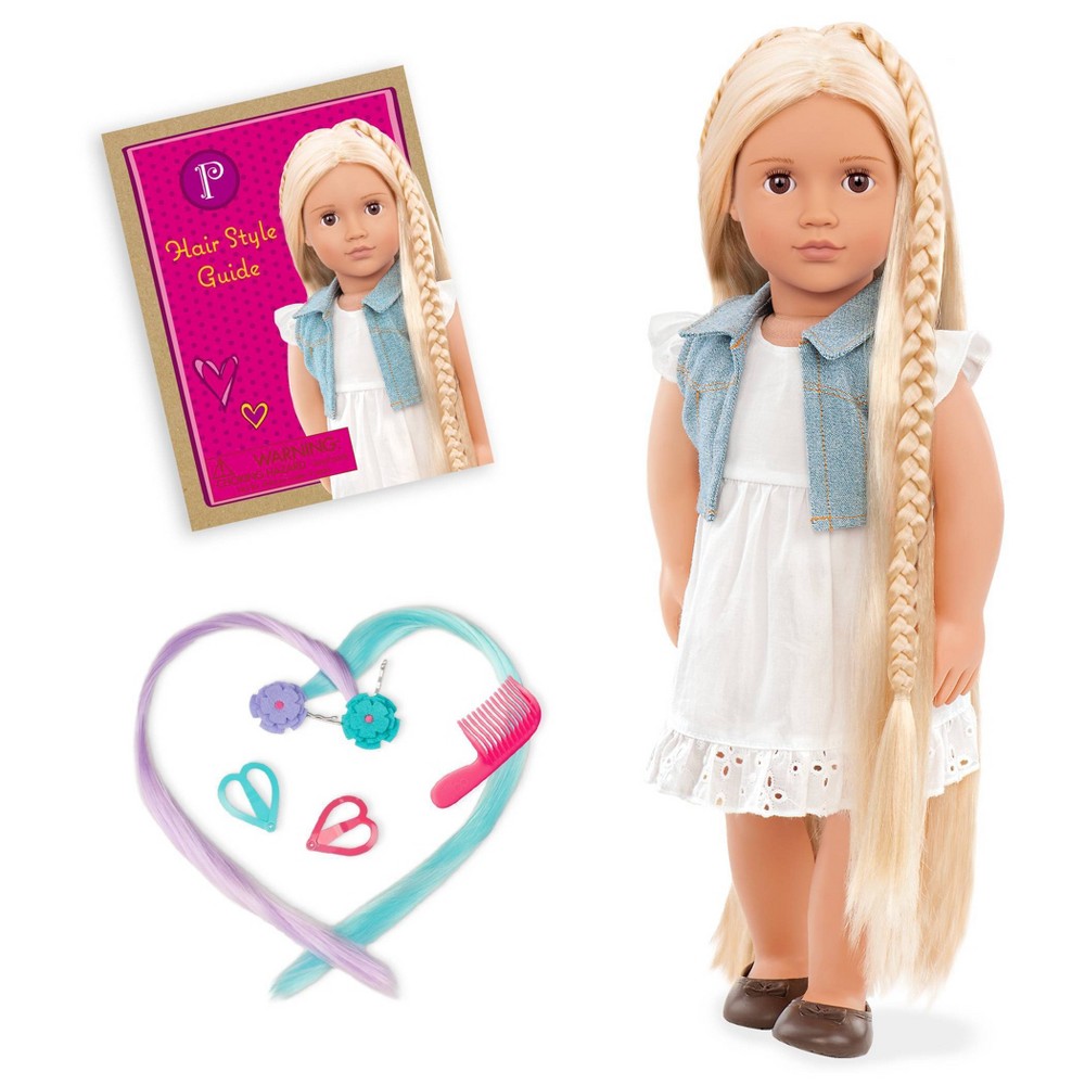 Photos - Doll Our Generation Dolls Our Generation Phoebe with Hair Clips & Styling Book 18" Hair Grow  