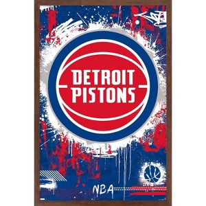 Trends International NBA Detroit Pistons - Maximalist Logo 23 Framed Wall Poster Prints - 1 of 4