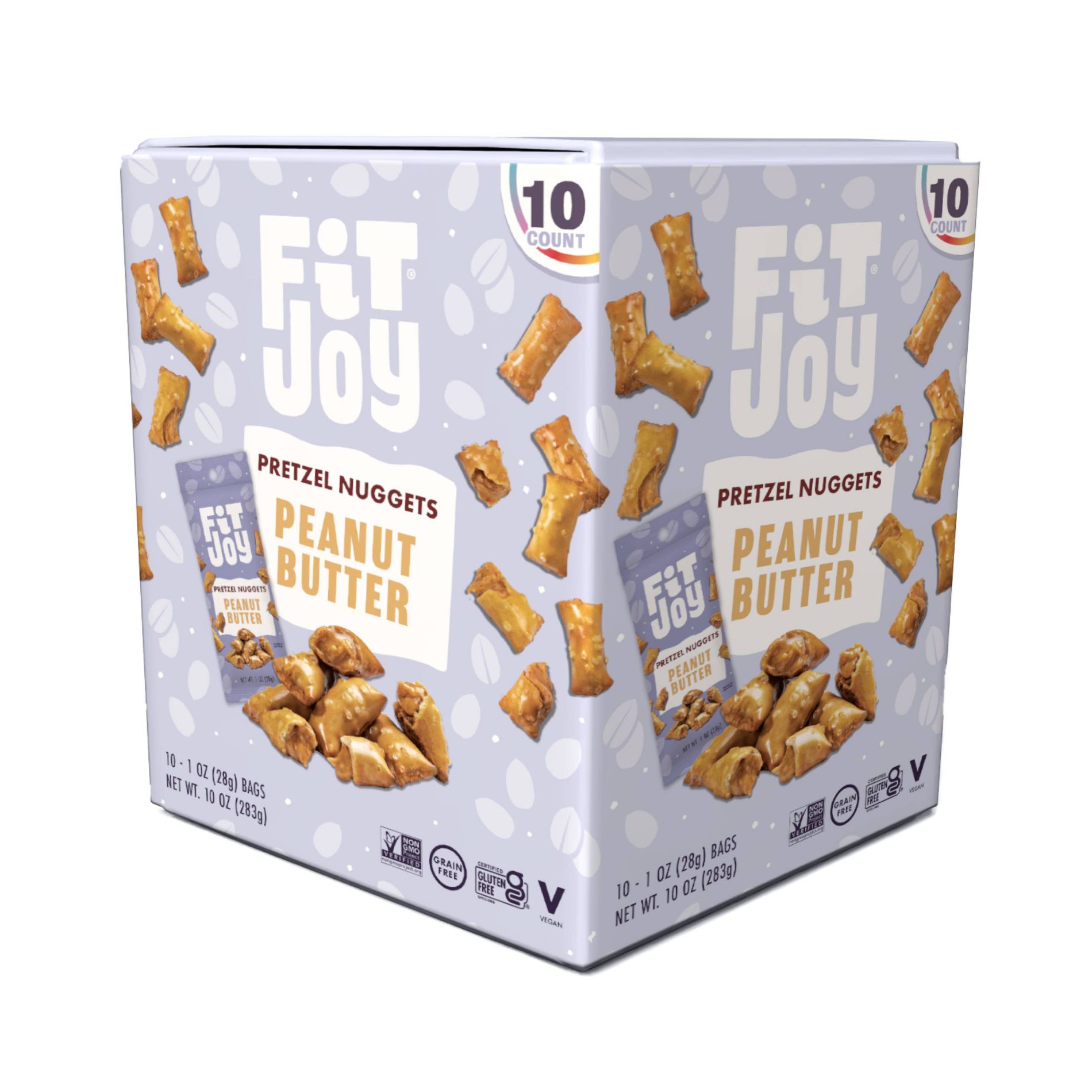 FitJoy Grain Free Peanut Butter Pretzel Nugget Snack Packs - 10oz/10ct