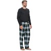 Ashford & Brooks Men’s Long-Sleeve Top Flannel Pants Pajama Sleepwear Set - 3 of 4