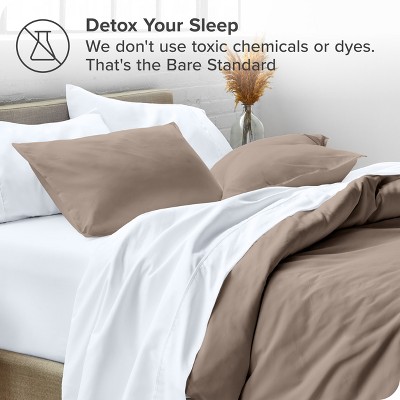 Taupe Hypoallergenic Polyester Standard Pillow Sham Set