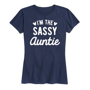 Women's - Instant Message - I'm the Sassy Auntie Short Sleeve Graphic T-Shirt - 1 of 4