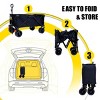YONWAY Foldable Utility Wagon with Extended Tailgate and Lid 400 lbs Capacity, All-Terrain Wheels,for Shopping, Camping,Outdoor,Black - 4 of 4