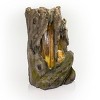 Alpine Corporation 62" Resin Tree Trunk Fountain with LED Lights Taupe - 3 of 4
