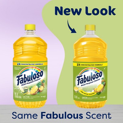Fabuloso Pineapple Liquid All-Purpose Cleaners - 56oz: Multi-Surface, Furniture, Floor Usage