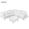 Modular Sectional Sofa with Ottoman L Shaped Corner Sectional for Living Room, Office, Spacious Space - 4 of 4