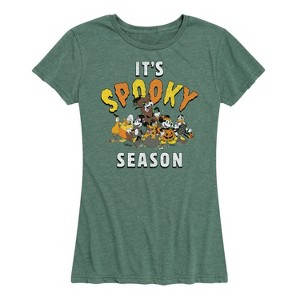 Women's Disney It's Spooky Season Short Sleeve Graphic T-Shirt - Heather Juniper - 2X - 1 of 4