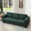 VASIP 67" Modern 2-Seater Loveseat, Soft Polyester Upholstered with Cup Holder and Storage Compartment, Square Arm,for Living Room,Green - 3 of 4