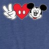 Girls' - Disney - Peace Love Mickey Fitted Short Sleeve Graphic T-Shirt - 2 of 4