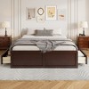 NicBex Queen Size Platform Bed Frame with 6 Drawers,Solid Wood Slats Support,Noise-Free,No Box Spring Needed,Easy Assembly,White/Espresso - 2 of 4