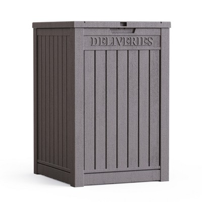 Dolonm 48 Gallon Secure Package Drop Box - Locking Lid, Anti-Theft Weatherproof Parcel Safe,for Porch Security