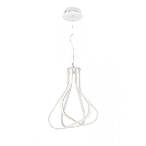 Elegant Lighting Dahlia 3 light in White Pendant - 1 of 4