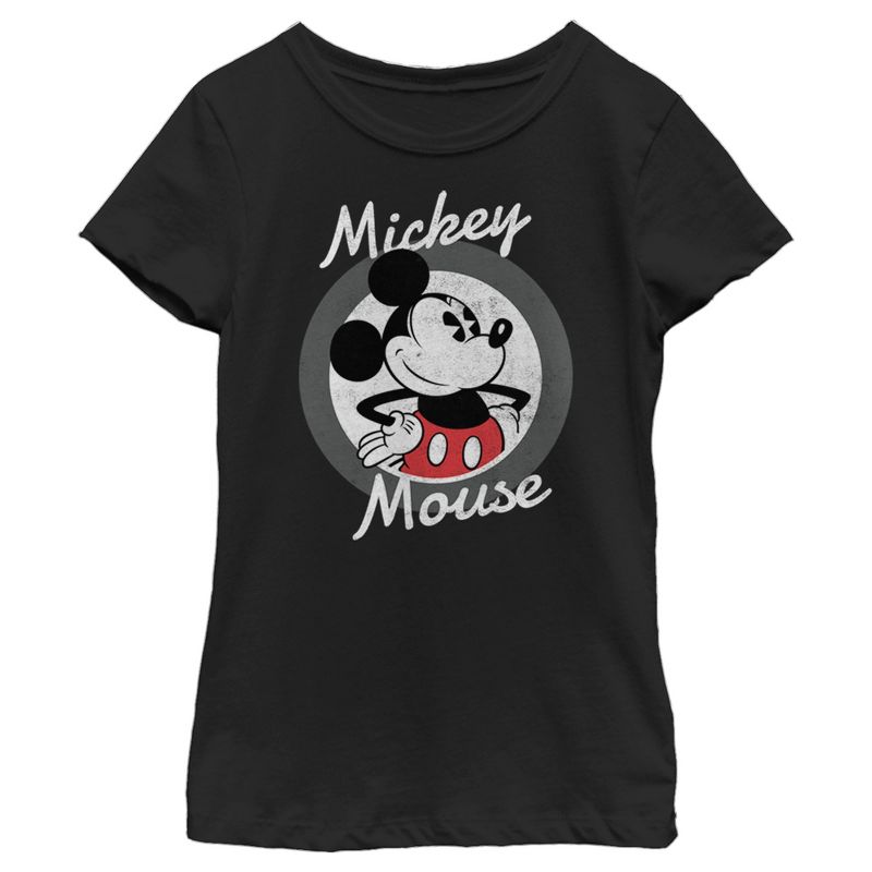 Girl's Disney Mickey Mouse Classic Circle T-Shirt, 1 of 5