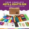 Dan&Darci Arts and Crafts Bin – 500+ Piece DIY Craft Kit with Feathers, Pom Poms, Pipe Cleaners, and More - image 3 of 3