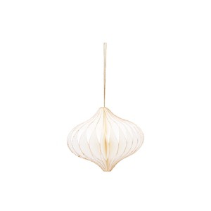 Gallerie II Honeycomb Paper White Ornament - 1 of 3
