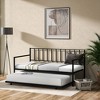 Tangkula Twin Metal Daybed Sofa Bed with Trundle & Lockable Casters for Living Room - 3 of 4
