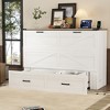 KIGFTSOD Farmhouse Murphy Cabinet Bed with Charging Station - 4 of 4