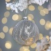 NAYSAYE Party Decoration and Accessories Set of 6 Glass Christmas Ball Ornament for Holiday Celebration, Silver, 3.9"*3.9"*0.09" - 2 of 4