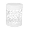 2pk Mellie Outdoor Round Iron Side Tables White - Christopher Knight Home: Elegant Cut Design, No Assembly Required - 4 of 4