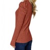 Women's Ribbed mock neck top with puff sleeves - Basic Bae - 2 of 4