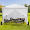 10x10 Pop Up Canopy with 4 Sidewalls, Outdoor Portable Instant Canopy Tent, Outdoor Canopy, Waterproof Pop Up Tent, Versatile Gazebo - 2 of 4