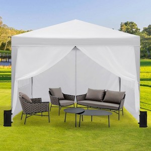 10x10 Pop Up Canopy with 4 Sidewalls, Outdoor Portable Instant Canopy Tent, Waterproof Pop Up Tent, Versatile Gazebo for Camping, Outdoor Parties - 1 of 4