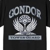 Lord Of The Rings Gondor Tower Guard Adult Black Crew Neck Short Sleeve T-shirt - 2 of 3