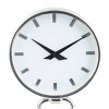 Stainless Steel Clock with Marble Base Silver - Olivia & May - image 4 of 4