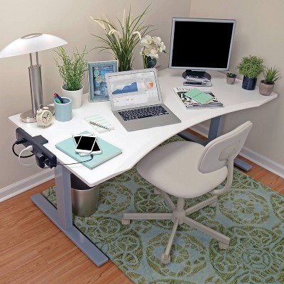 Black 6-Outlet Surge Protector with USB Ports and Clamps