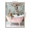 Amanti Art Leopard Pink Bubble Bath by Niky Rahner Framed Canvas Wall Art - 3 of 4