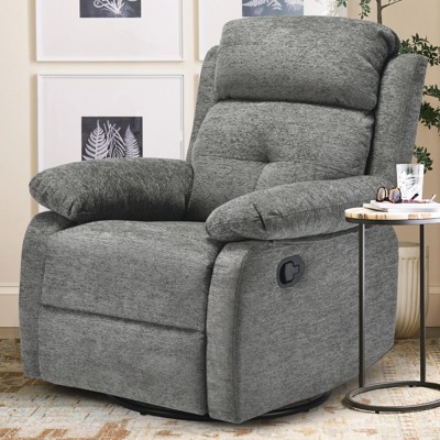 GlasFlength Accent Recliner Chairs, Wide Recliner, Adjustable Single Recliner Chair, for Living Room, Bedroom, Apartment, Gray, 32.2"*34.2"*39.3"