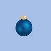 Northlight Matte Finish Glass Christmas Ball Ornaments - 2.75" (70mm) - Blue Cobalt - 12ct - 3 of 4