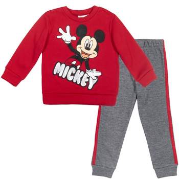 Disney Mickey Mouse Goofy Donald Duck Pluto Fleece Pullover T-Shirt and Pants Little Kid to Big Kid