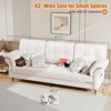 Couches for Living Room,84 Inch Comfy Teddy Fleece Sofas for Living Room with Removable Pillow Curved Armrests, Minimalist Small Couch with Convenient - 3 of 4