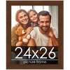 PosterPalooza | Simple Brown Picture Frame - UV Acrylic, Foam Board Backing, Hanging Hardware - 2 of 4