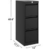 2/3/4-Drawer File Cabinet with Lock, Heavy Duty Metal Filing Cabinet for Letter/Legal/A4/F4 Documents, Vertical Storage for Home Office, - 2 of 4