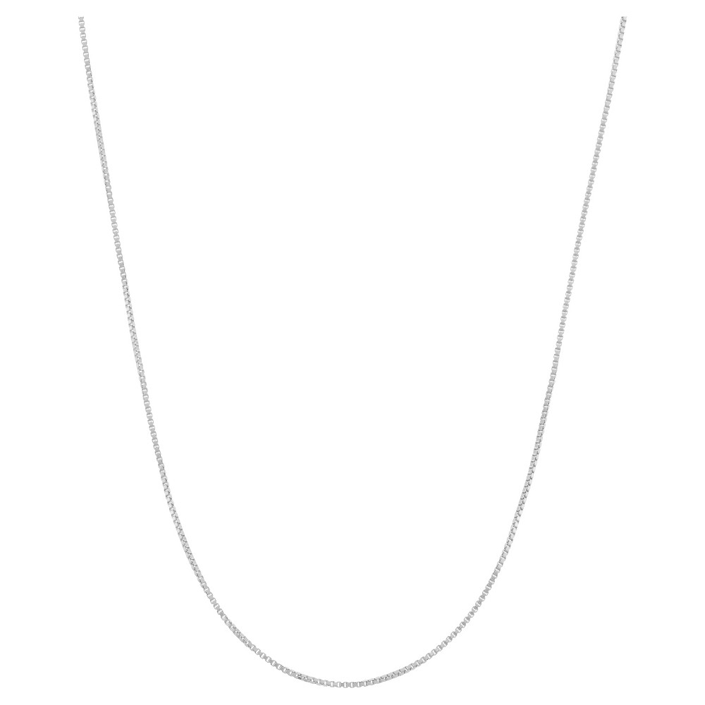 Photos - Pendant / Choker Necklace Adjustable Box Chain - Silver 16"- 22"