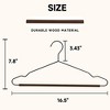 BP4U Wire Hangers with Wood Pants Bar for Dresses, Pants, Sweaters, Jackets, and Heavy Clothes - 2 of 4