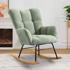 NicBex Teddy Upholstered Accent Chair with Metal Frame,Modern Rocking Chairs for Bedroom,Reading Room - 2 of 4