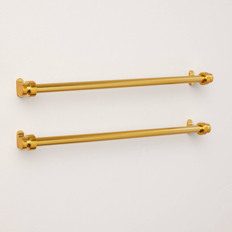 10&#34; Vintage Cuffed Drawer Pulls Brass Plated (Set of 2) - Hearth &#38; Hand&#8482; with Magnolia, 1 of 8