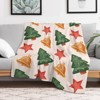 FIONECA Charming Christmas Tree Bell Star Blanket with Beige Background Warm Cozy Holiday Throw 30x40 inches - 3 of 4