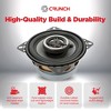 Crunch 4 Inch 2-Way Coaxial Car Speaker Set, Full-Range Audio System with Soft Dome Tweeters, Bass Sound Upgrade for Vehicle Stereo, 200W Peak Power - 3 of 4